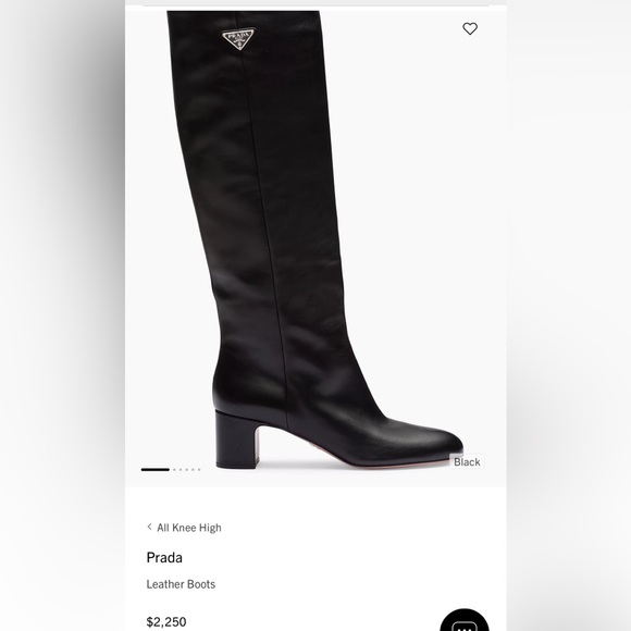 Prada Knee High Leather Boots - Picture 16 of 16